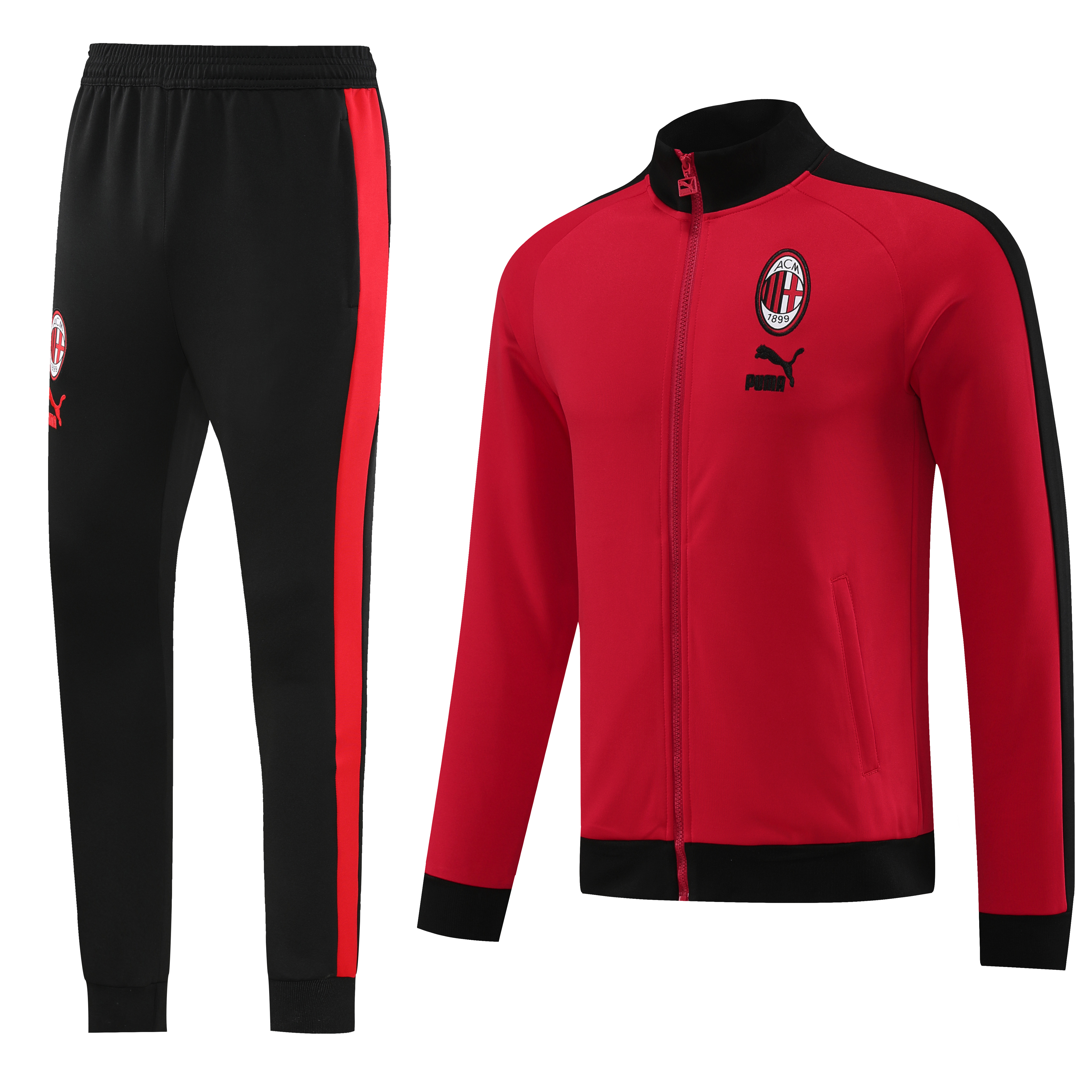 23-24 AC Milan Red Jacket Suit - SOCCERDEALSHOP