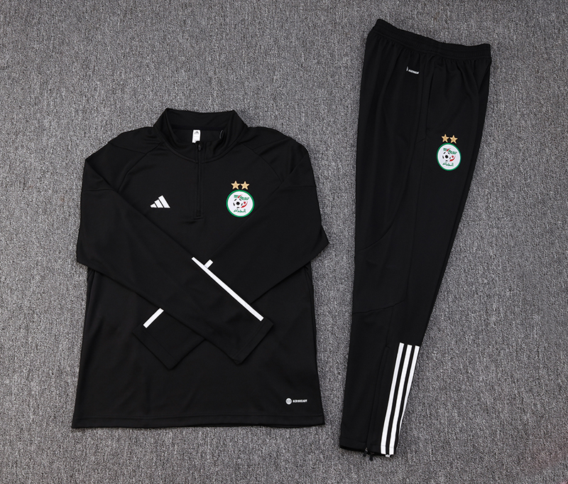 Algeria Olympic TEAM 23-24 Long Sleeve Training Set -Black - SOCCERDEALSHOP