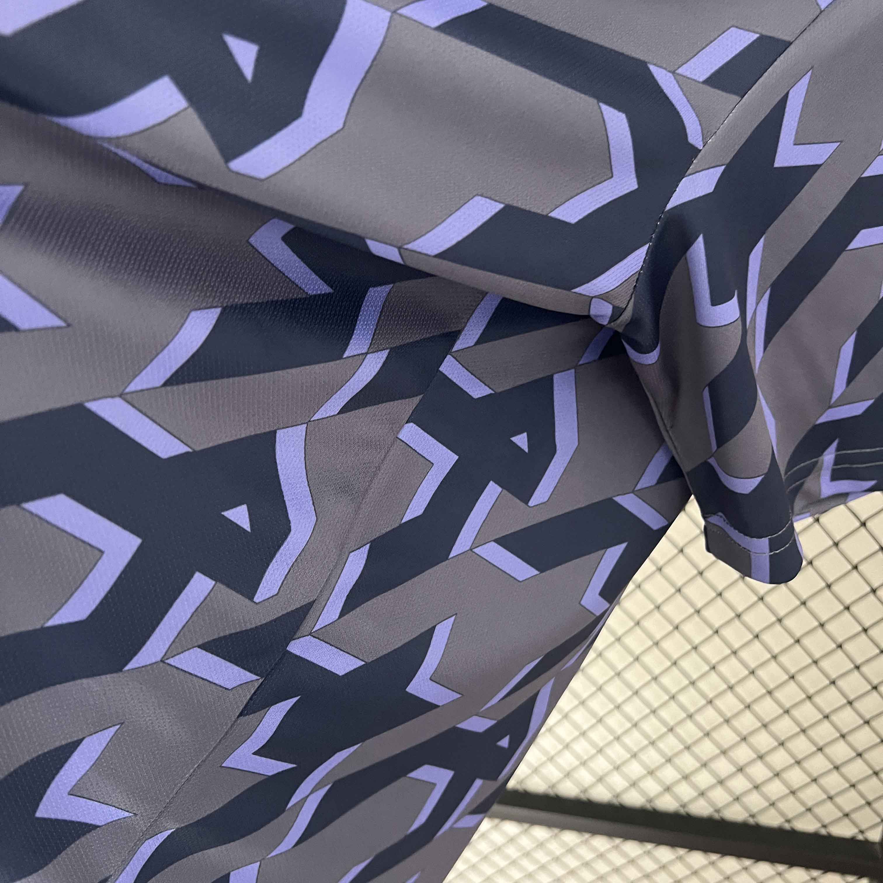 Real Madrid 23-24 Houndstooth Pattern Pre-match Jersey - Fans Version - SOCCERDEALSHOP