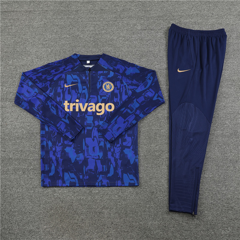 Che 23-24 Kids Long Sleeve Training Set Blue Camouflage - SOCCERDEALSHOP