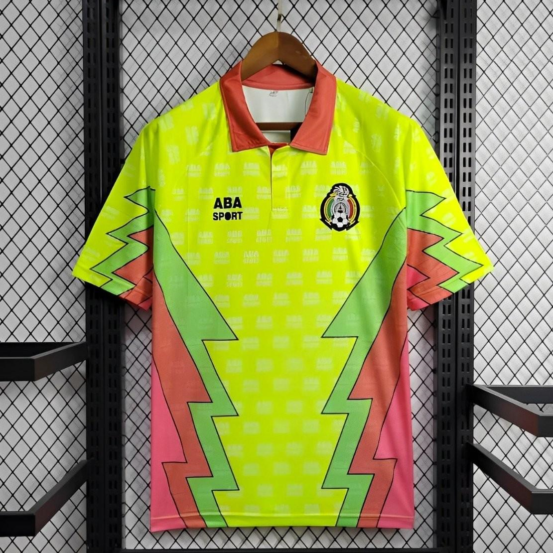 Retro Mexico 1995 Goalkeeper Green Jersey - SOCCERDEALSHOP