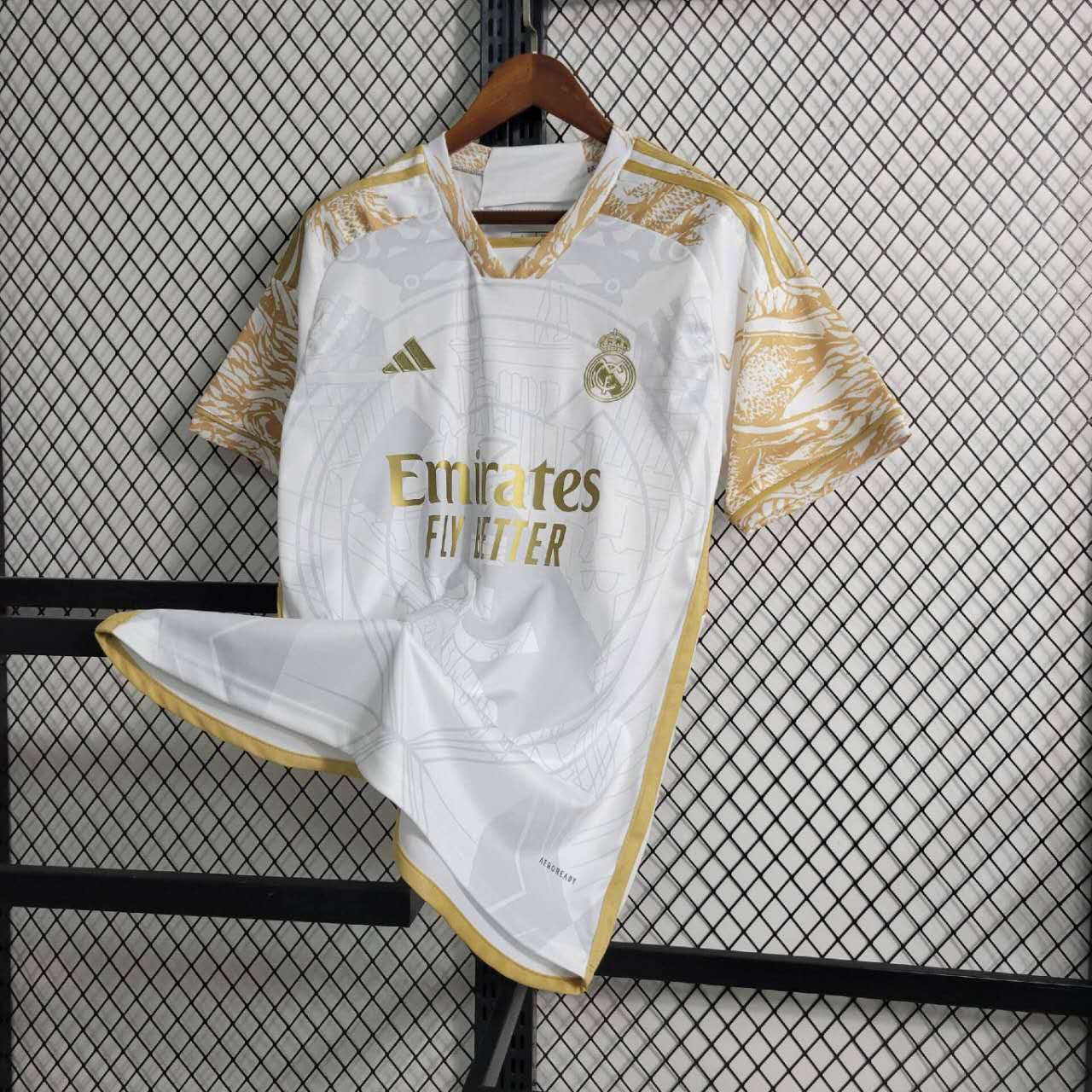 Real Madrid 23-24 Gold Special Edition Jersey - Fans Version - SOCCERDEALSHOP