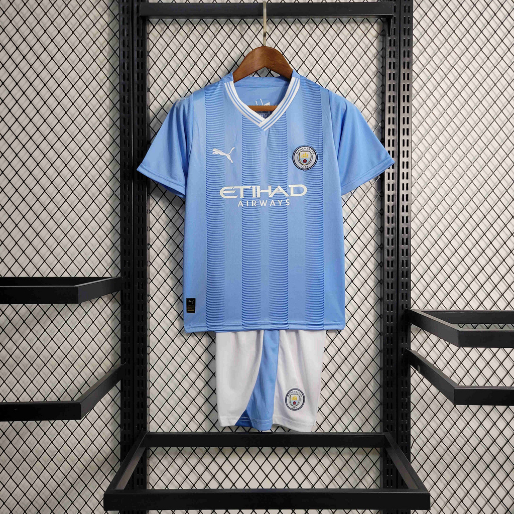Manchester City 23/24 Home Kids Kit Jersey - SOCCERDEALSHOP