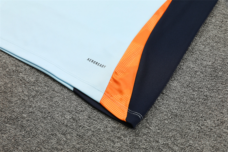 Real Madrid 24-25 Long Sleeve Training Set - Blue & Orange - SOCCERDEALSHOP