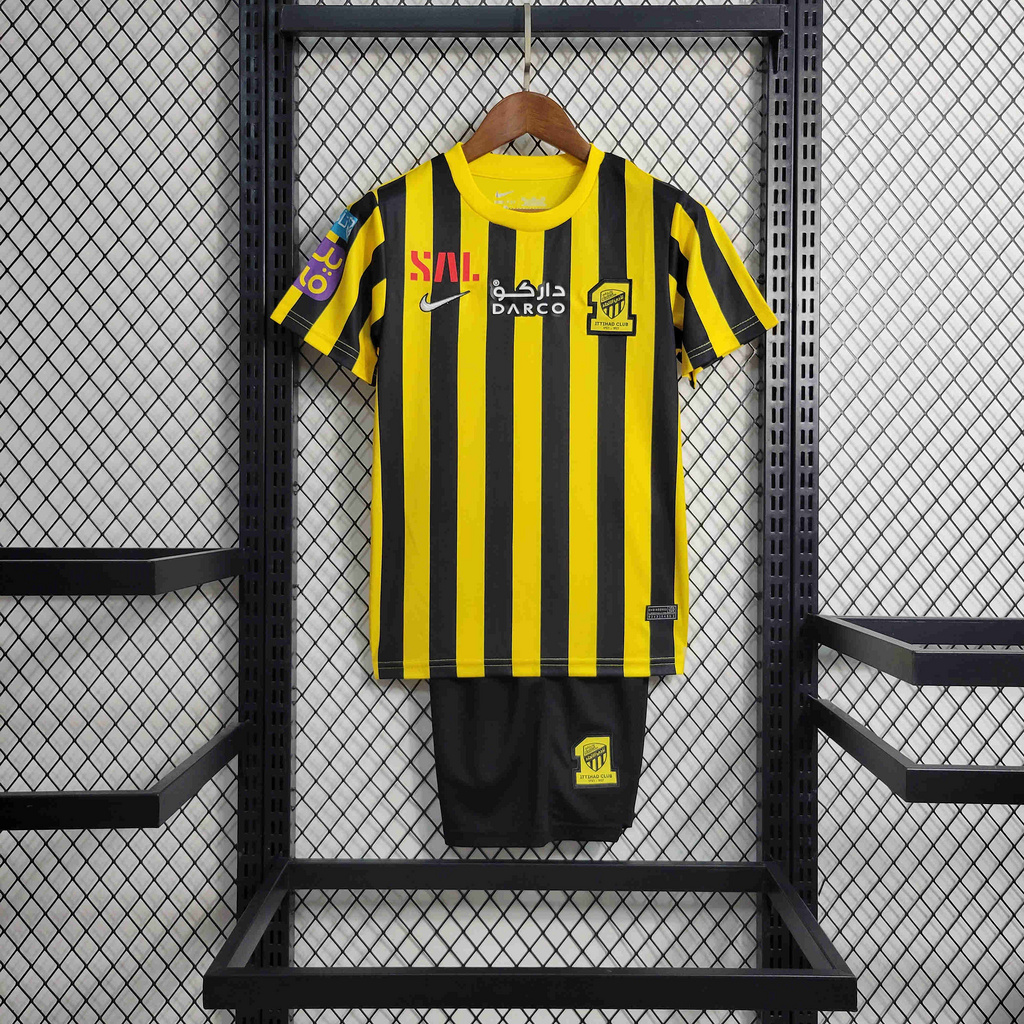 Al Ittihad Jeddah United 23-24 Home Kids Kit - Size 16-28 - SOCCERDEALSHOP