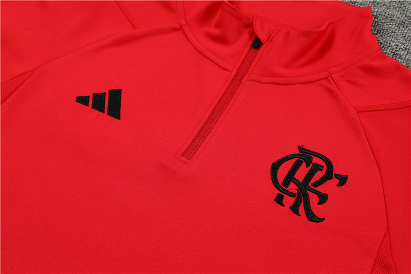 Flamengo 23-24 Long Sleeve Training Set -Red - SOCCERDEALSHOP