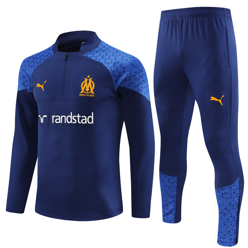 Marseille 23-24 Long Sleeve Training Set -Royal Rlue - SOCCERDEALSHOP