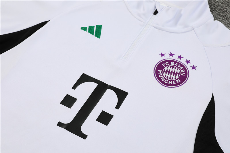 Bayern Munich 23-24 Long Sleeve Training Set -White - SOCCERDEALSHOP