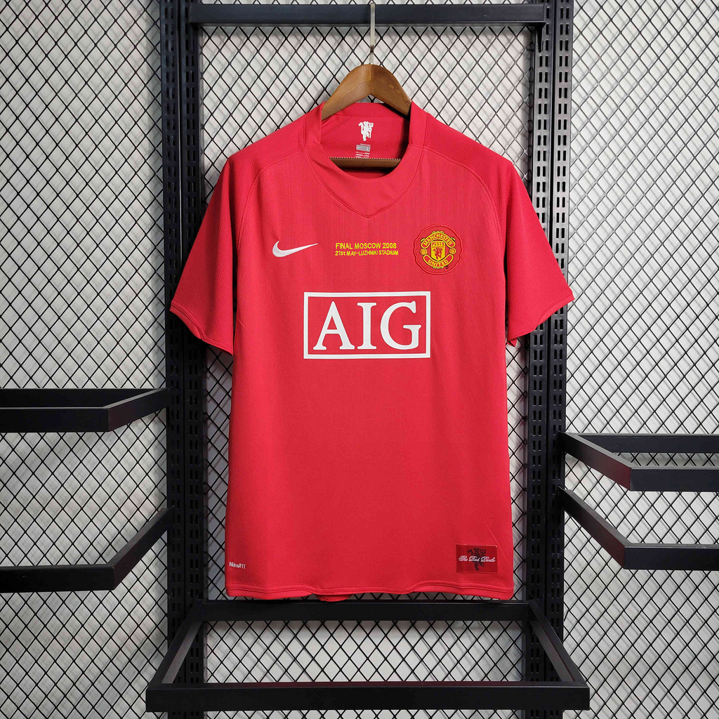 Manchester United Retro 07-08 Home Jersey - Champions League Final Version - SOCCERDEALSHOP