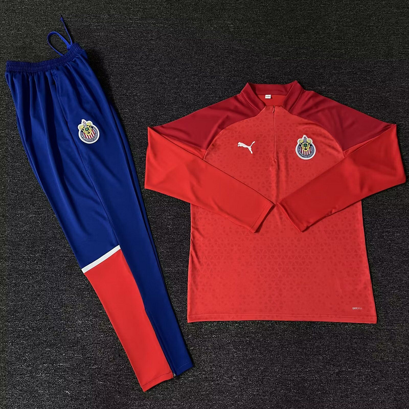 Chivas de Guadalajara 23-24 Long Sleeve Training Set - Red - SOCCERDEALSHOP