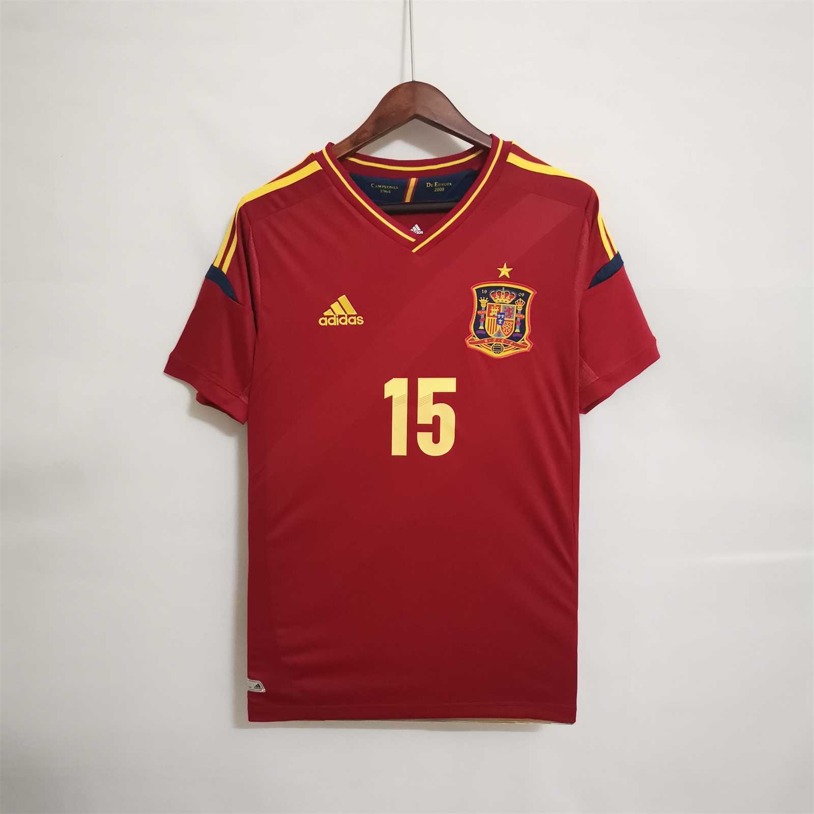 Retro Spain 2012 Home Stadium Jersey - SOCCERDEALSHOP