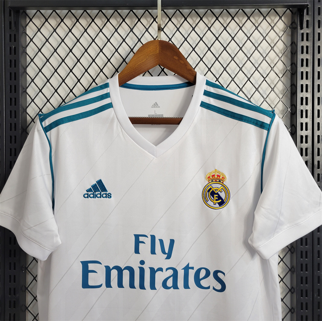 Retro Real Madrid 17-18 Home Jersey - with Champions League Final Final - SOCCERDEALSHOP
