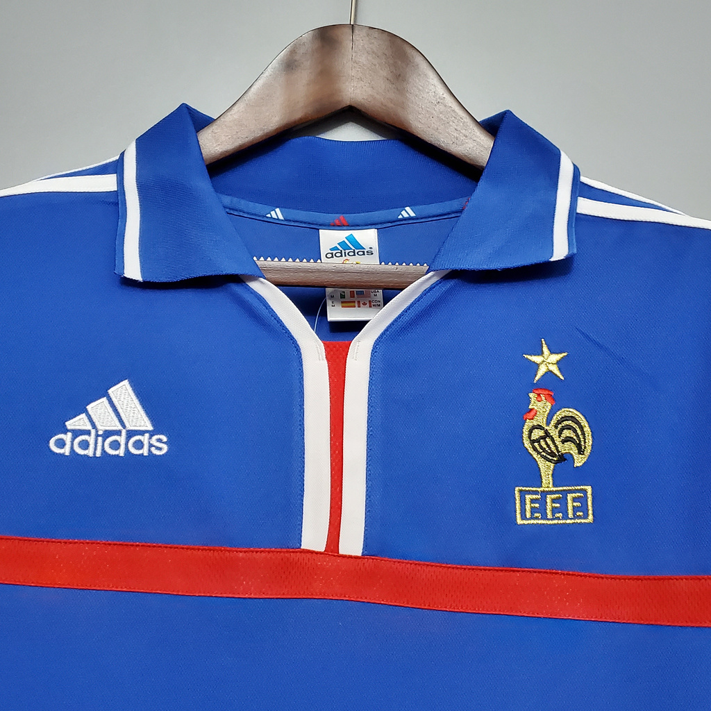 Retro France 2000 Home Stadium Jersey - SOCCERDEALSHOP