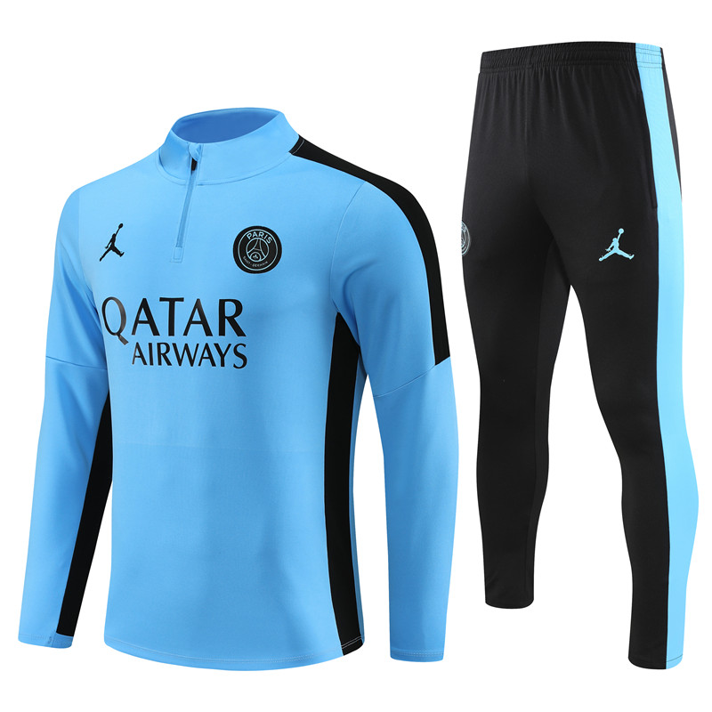 Paris Saint-Germain PSG 23-24 Long Sleeve Training Set -Light Blue - SOCCERDEALSHOP