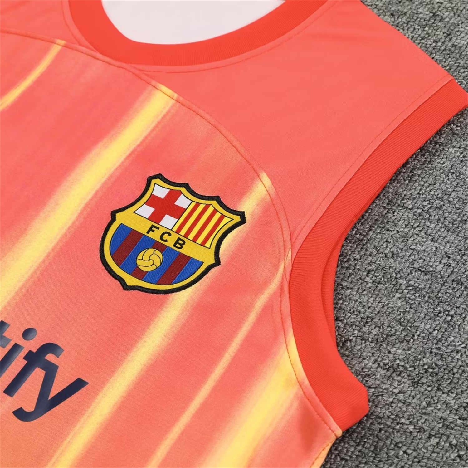 B.A.R.S.A 23-24 Orange Player Vest Training Set - SOCCERDEALSHOP