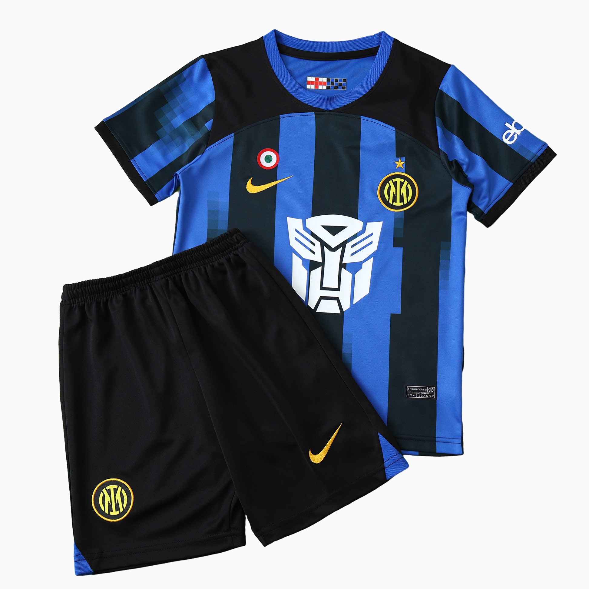 Inter Milan 23-24 Home Stadium Transformers Edition Kids Kit - SOCCERDEALSHOP