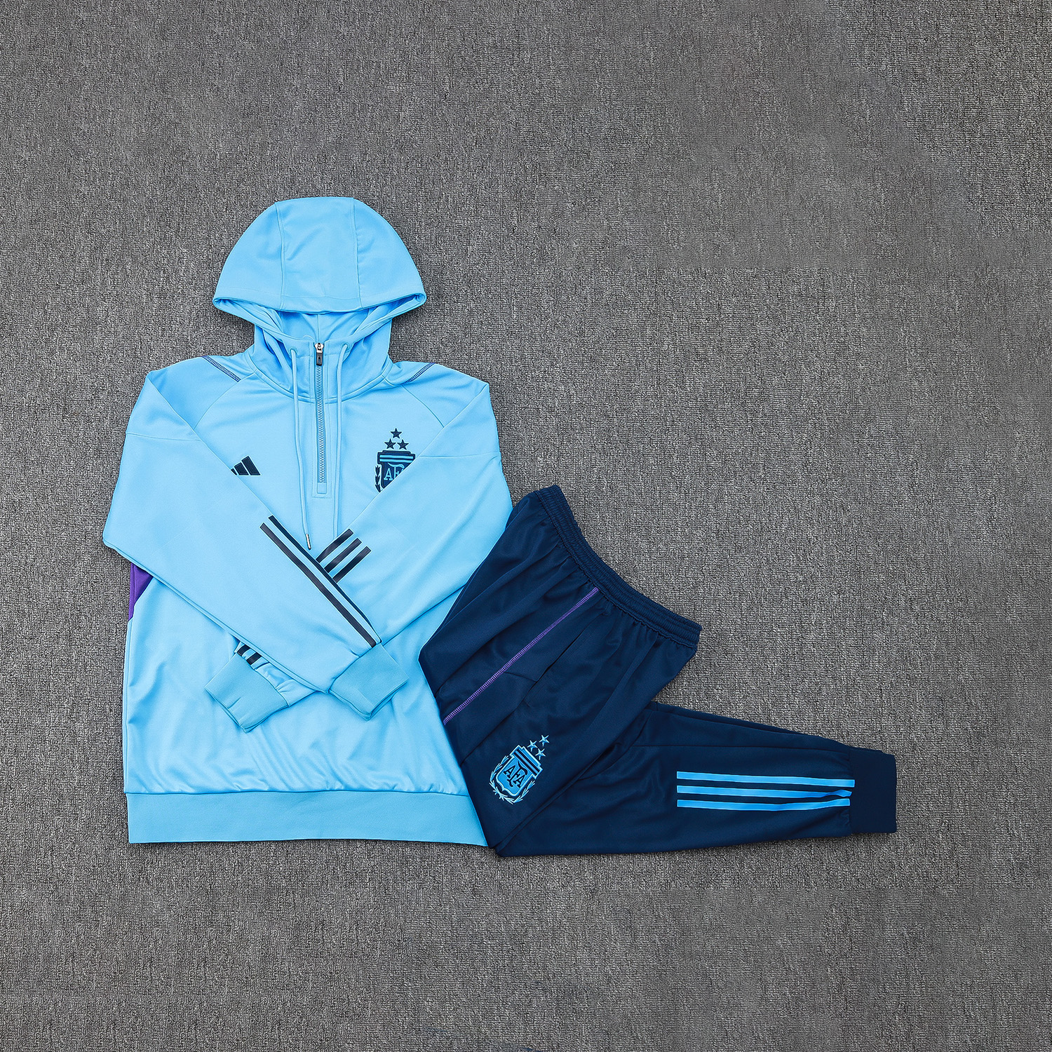 Argentine 23-24 Men's Training Hoodie + Pants - Light Blue - SOCCERDEALSHOP