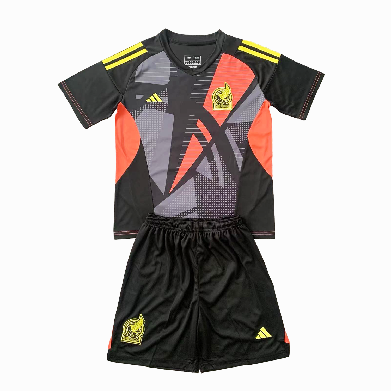Mexico 2024 Goalkeeper Kids Kit - Black - SOCCERDEALSHOP