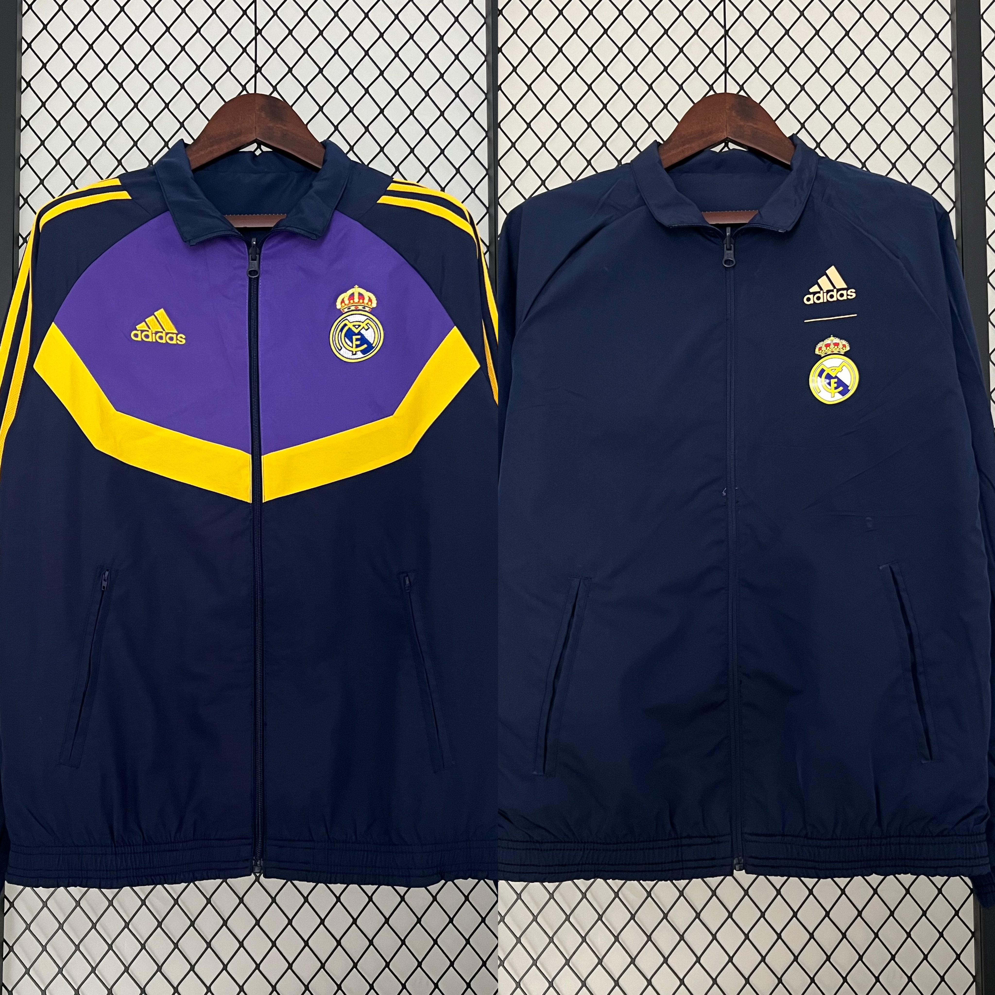 Real Madrid 23-24 Double Sided Windbreaker - Royal Blue - SOCCERDEALSHOP