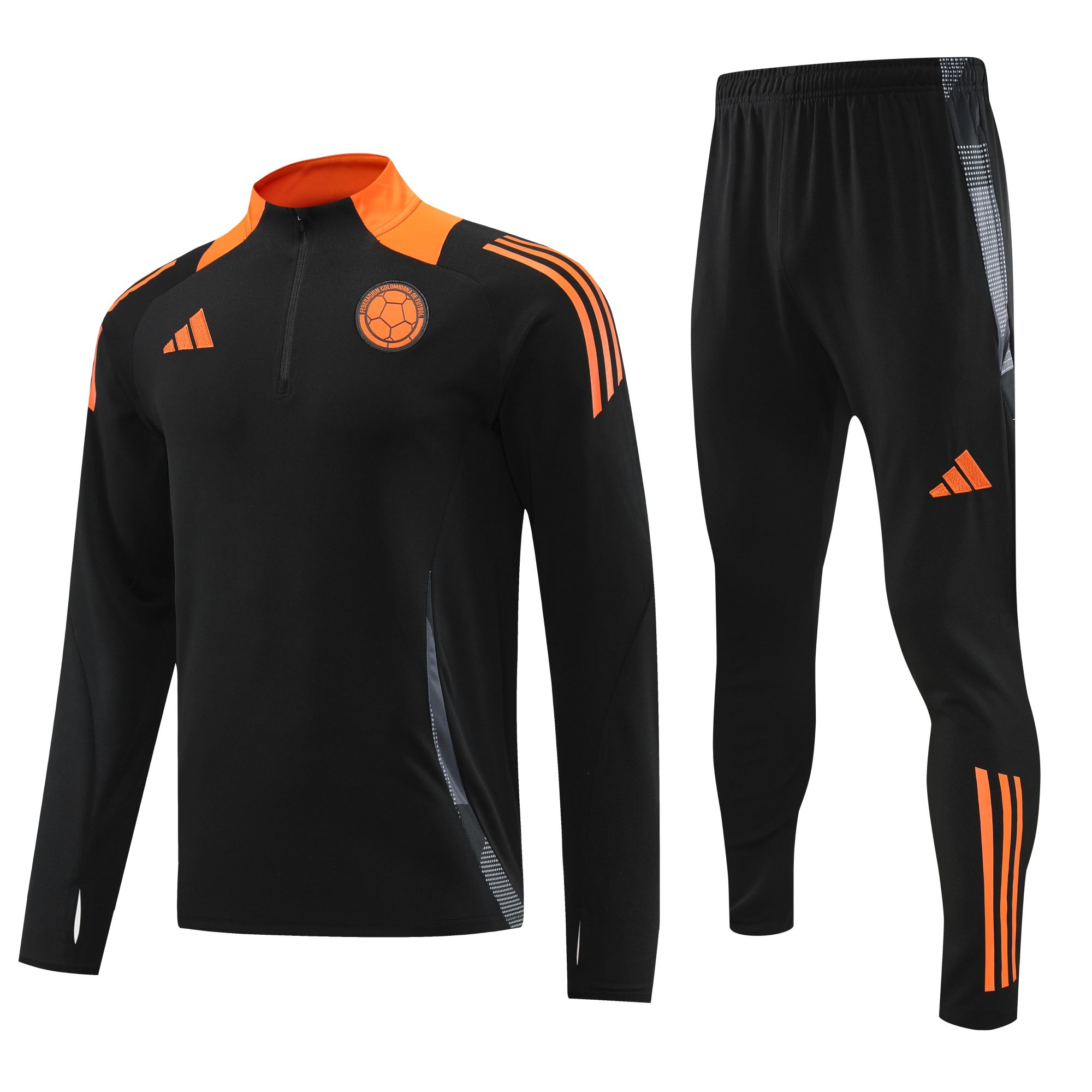 Colombia 2024 Long Sleeve Training Set - Black - SOCCERDEALSHOP