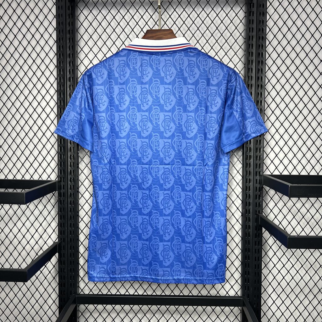 Retro Glasgow Rangers 1996-97 Home Stadium Jersey - SOCCERDEALSHOP