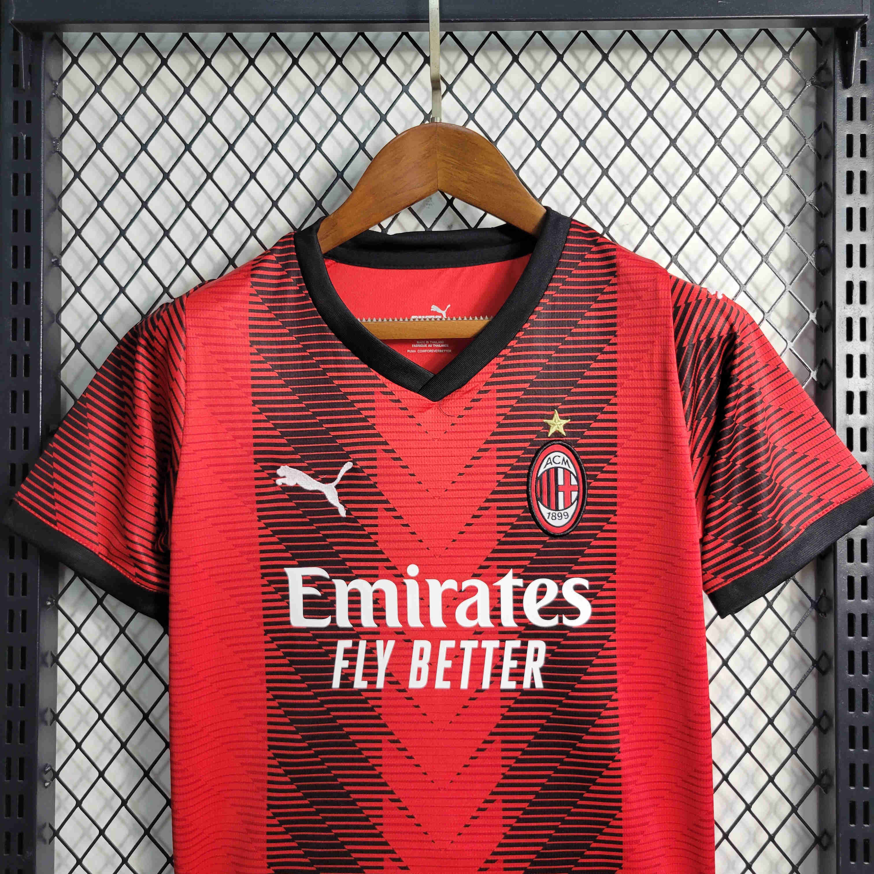 AC Milan 23-24 Home Kids Kit - SOCCERDEALSHOP