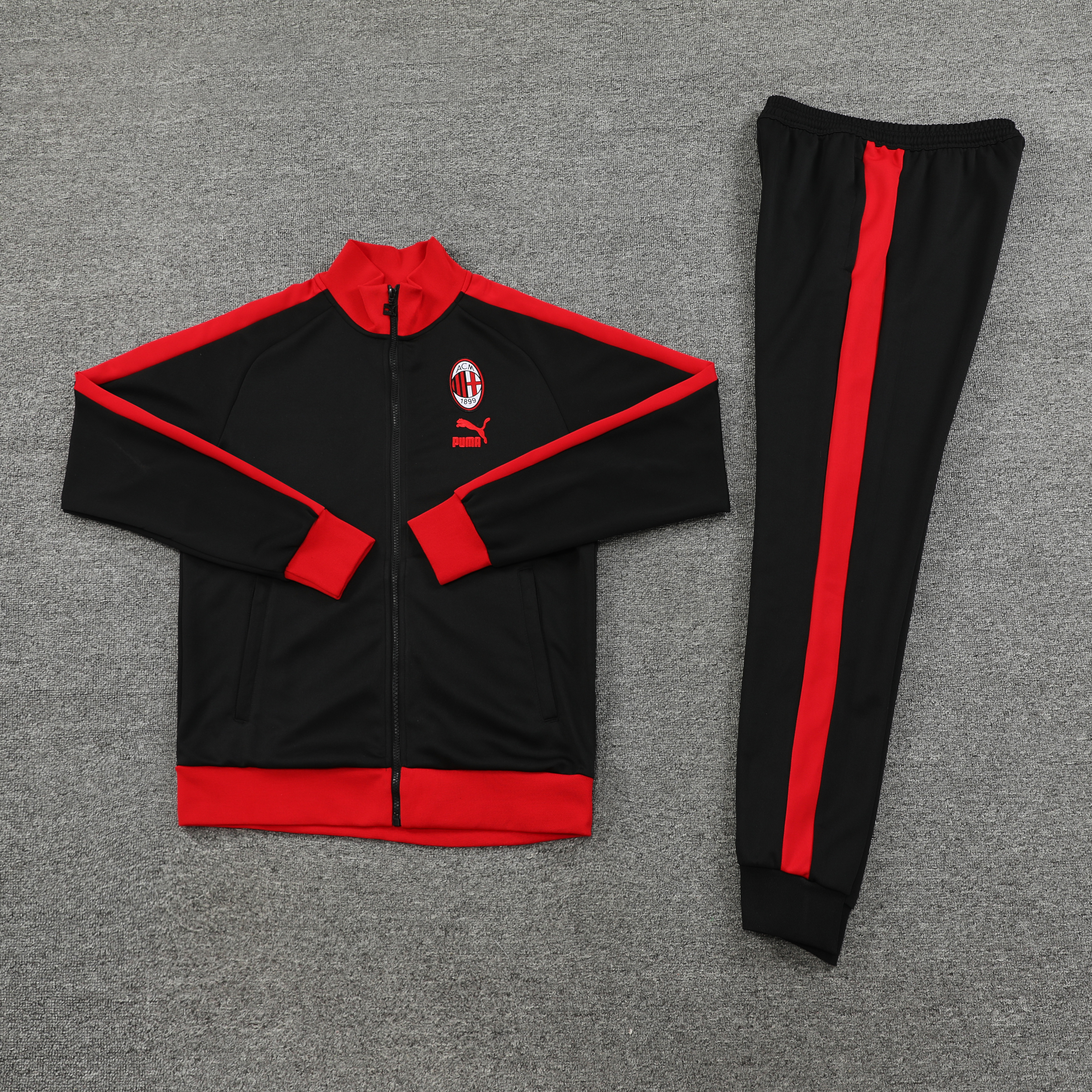 23-24 AC Milan Black Jacket Suit - SOCCERDEALSHOP