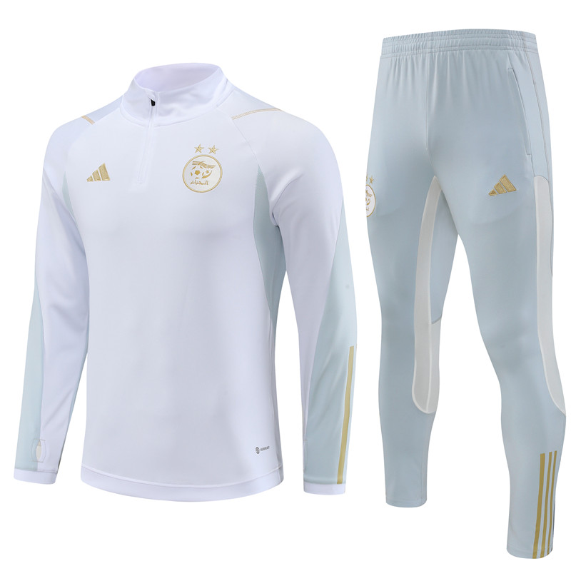Algeria 23-24 Long Sleeve Training Set -White - SOCCERDEALSHOP