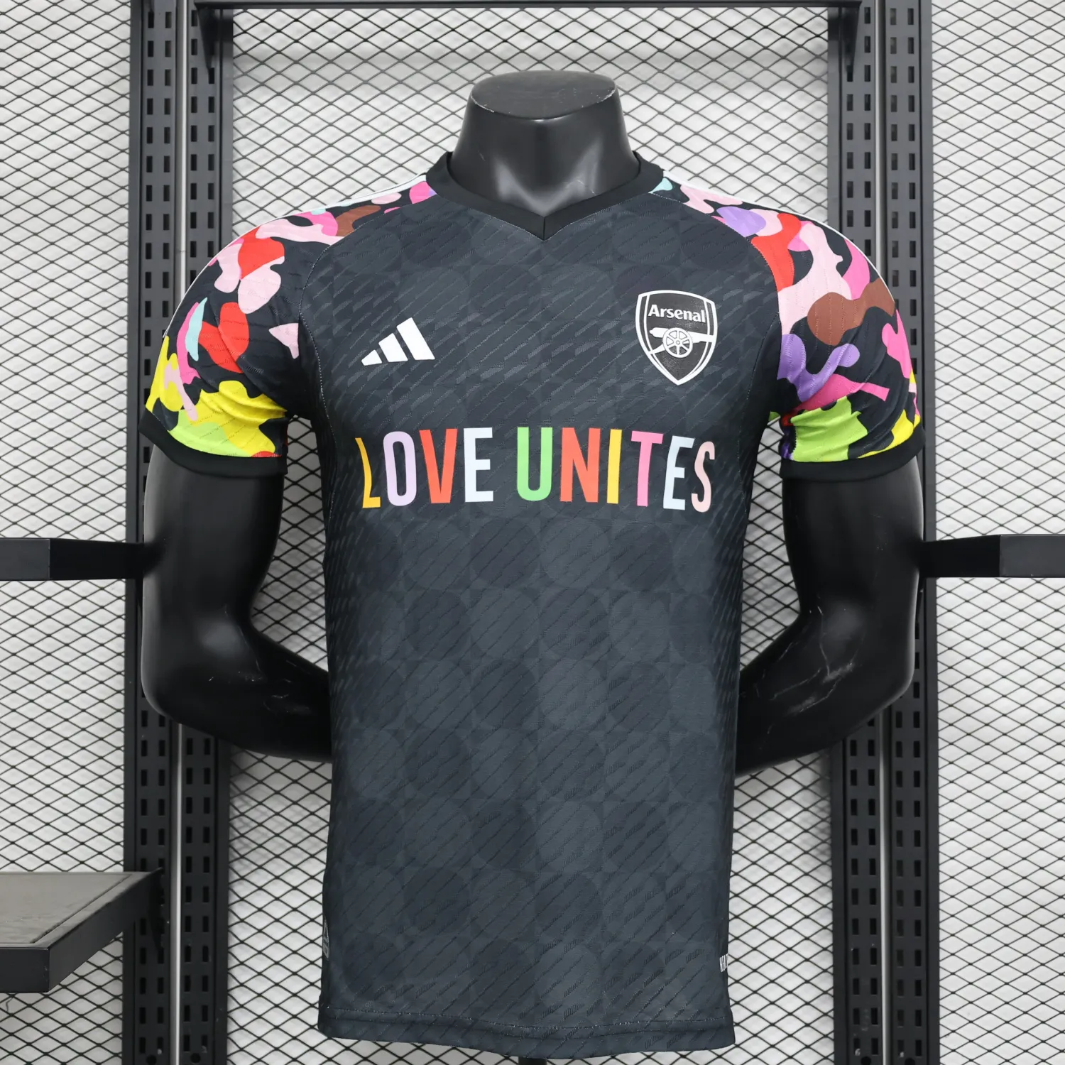 Arsenal 23-24 LOVE UNITES Pre-match Jersey - Player Version - SOCCERDEALSHOP
