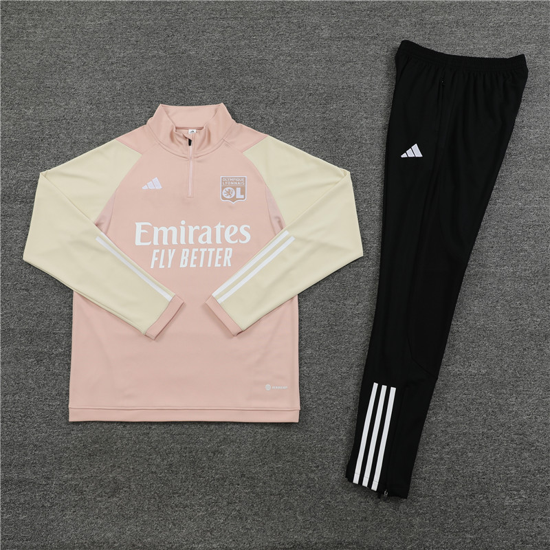 Lyon 23-24 Long Sleeve Training Set -Light Pink - SOCCERDEALSHOP