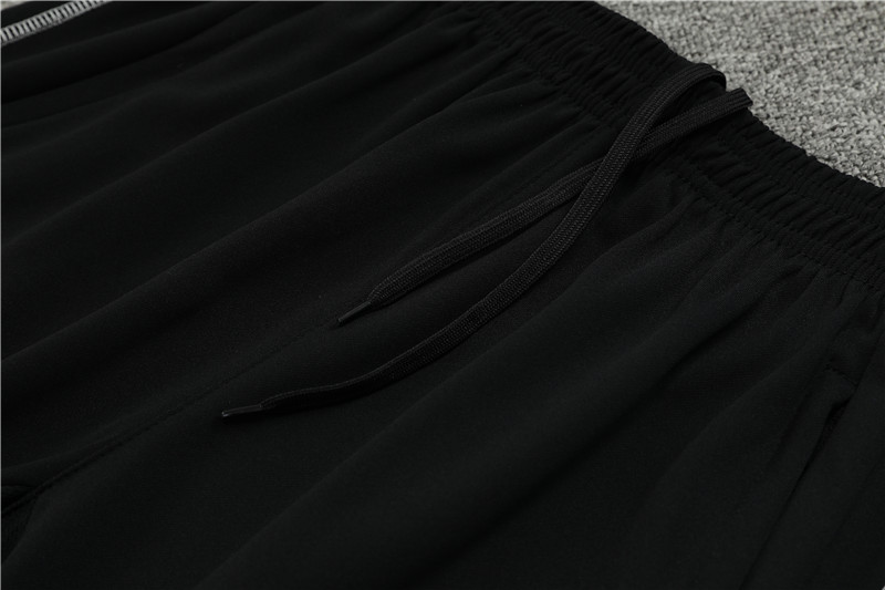 Algeria 23-24 Kids Long Sleeve Training Set Black and White - SOCCERDEALSHOP