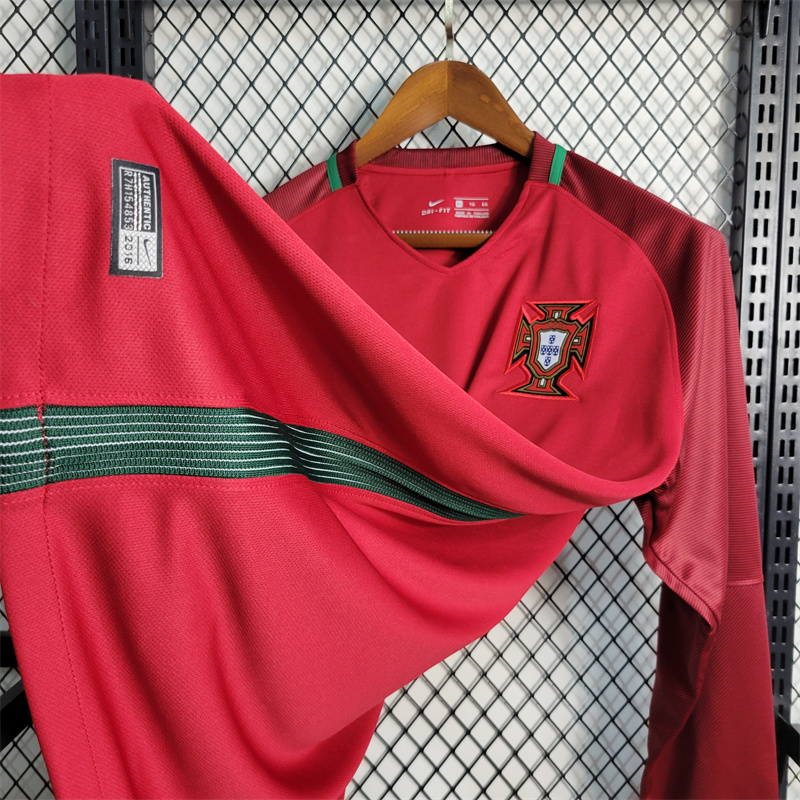 Retro Portugal 16-17 Home Stadium Long Sleeve Jersey - SOCCERDEALSHOP