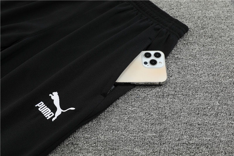 Marseille 23-24 Long Sleeve Training Set -Black and White - SOCCERDEALSHOP