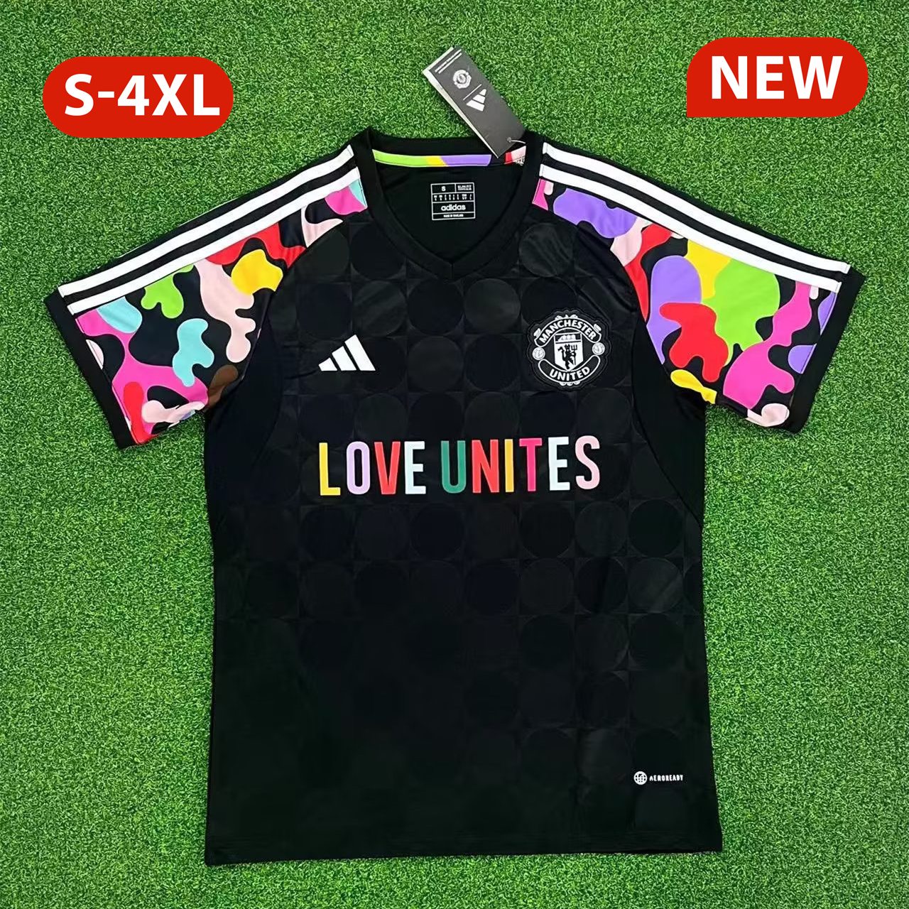 Manchester United 23-24 LOVE UNITES Pre-match Jersey - Fans Version - SOCCERDEALSHOP