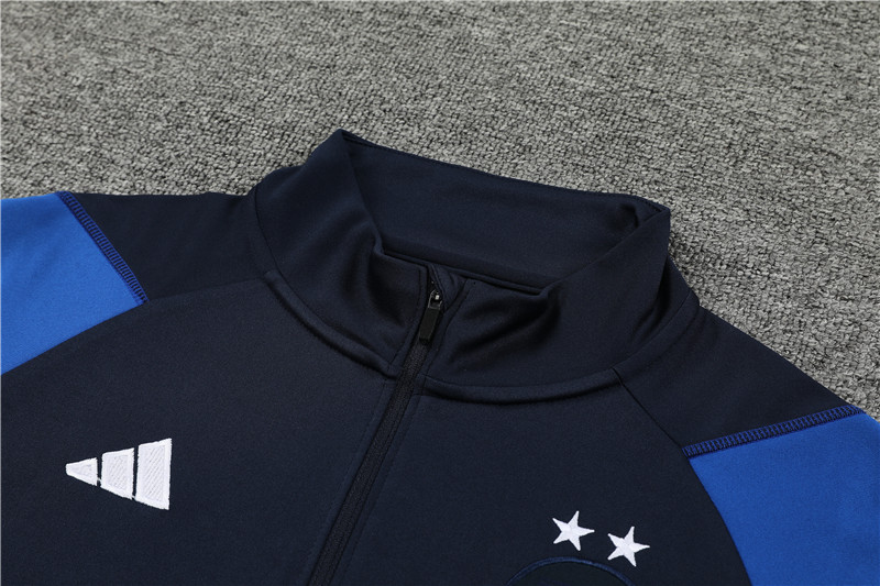 Algeria 23-24 Long Sleeve Training Set -Black and Blue - SOCCERDEALSHOP