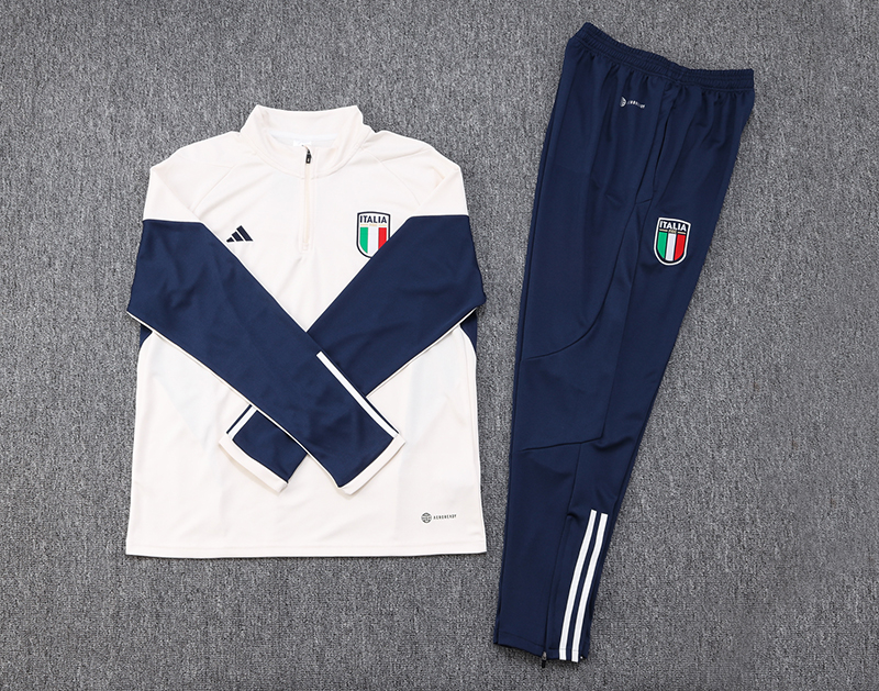 Italy 23-24 Long Sleeve Training Set -Off-White - SOCCERDEALSHOP