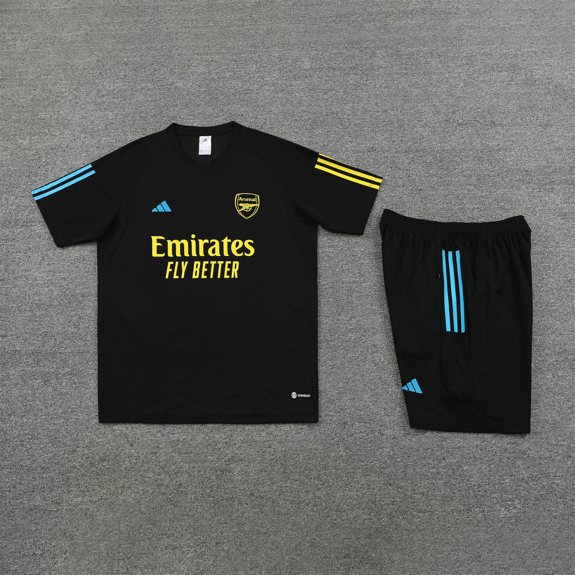 Arsenal 23-24 Short-Sleeve Training Set - Black - SOCCERDEALSHOP