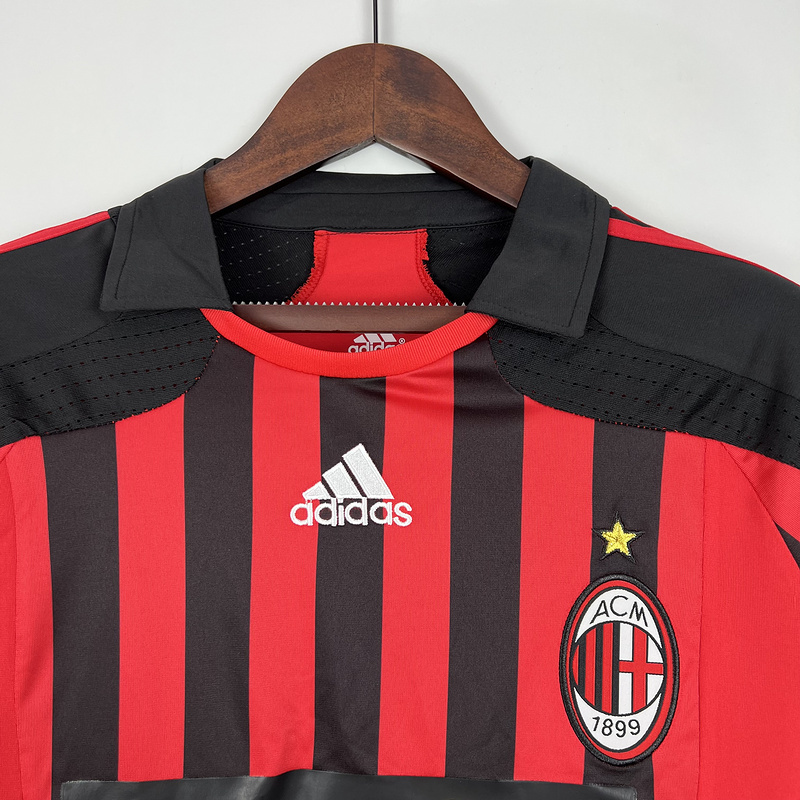 Retro AC Milan 2007-08 Home Long Sleeve Jersey - SOCCERDEALSHOP