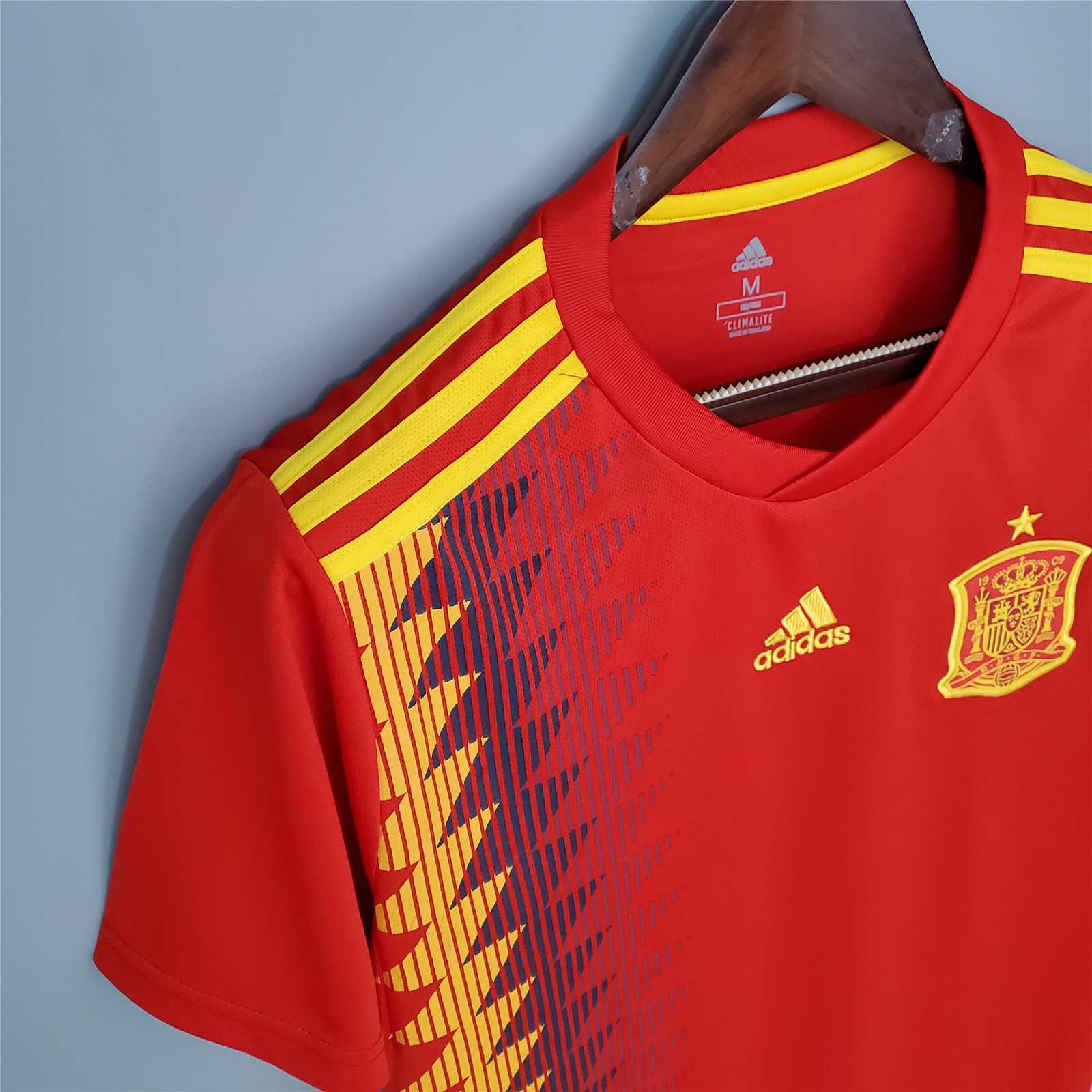 Retro Spain 2018 Home Stadium Jersey - SOCCERDEALSHOP