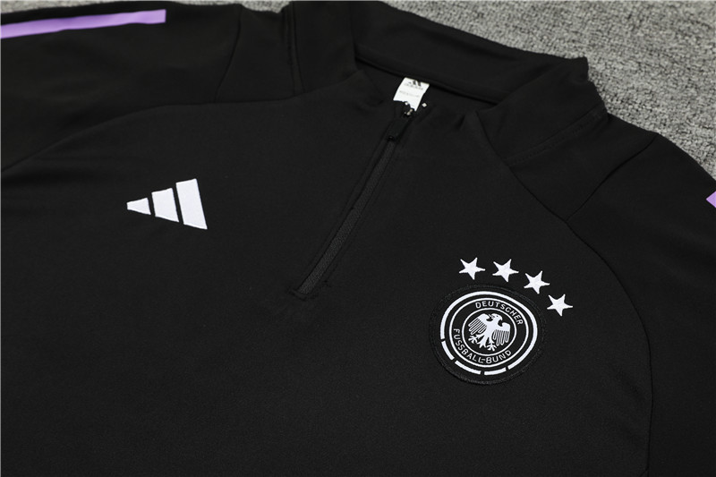 Germany 2024 Long Sleeve Training Set - Black - SOCCERDEALSHOP