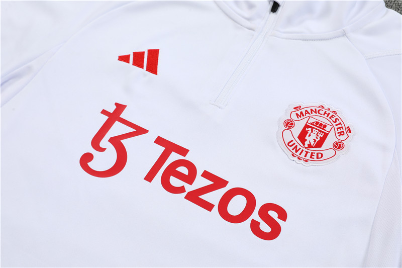 23-24 Manchester United White Training suit - SOCCERDEALSHOP