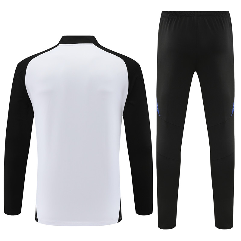 Germany 2024 Long Sleeve Training Set - White With Black - SOCCERDEALSHOP