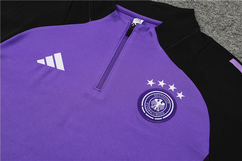 Germany 2024 Long Sleeve Training Set - Purple With Black - SOCCERDEALSHOP