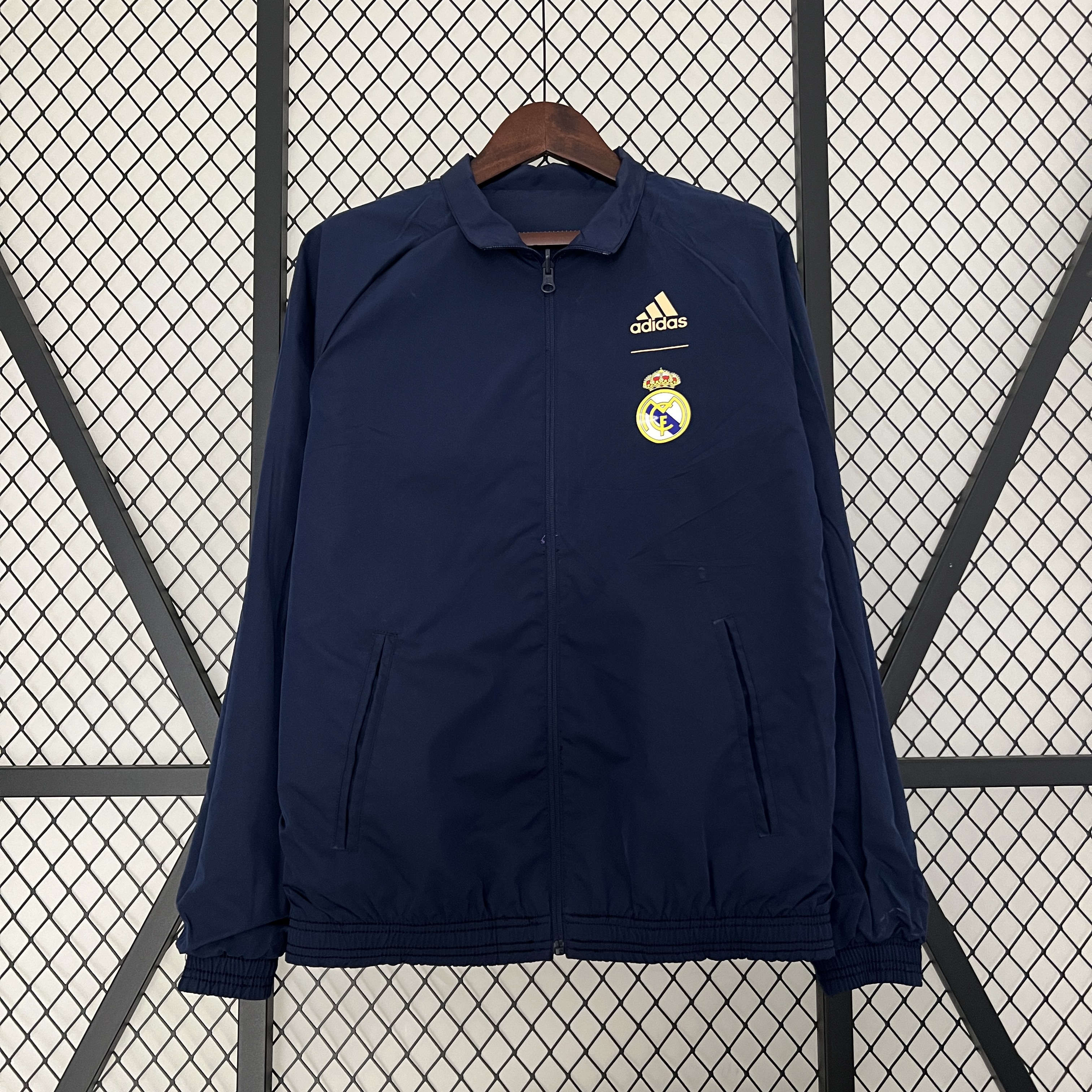 Real Madrid 23-24 Double Sided Windbreaker - Royal Blue - SOCCERDEALSHOP