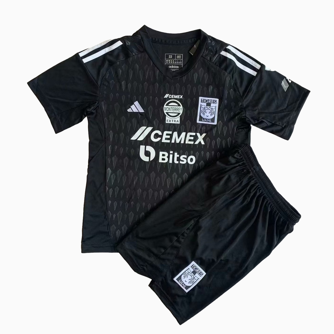 Tigres UANL 23-24 Black Goalkeeper Kids Kit - SOCCERDEALSHOP