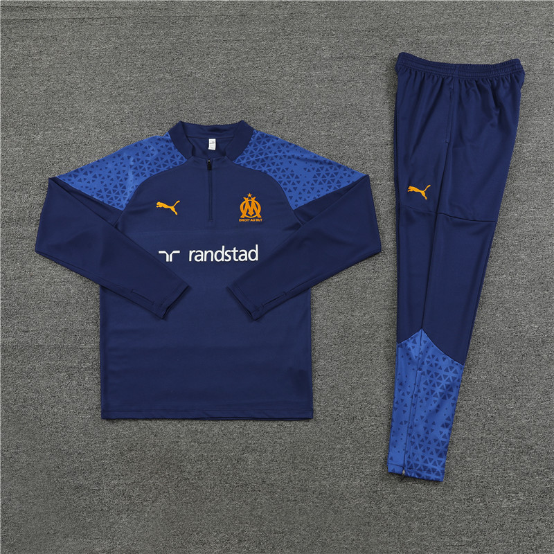Marseille 23-24 Long Sleeve Training Set -Royal Rlue - SOCCERDEALSHOP