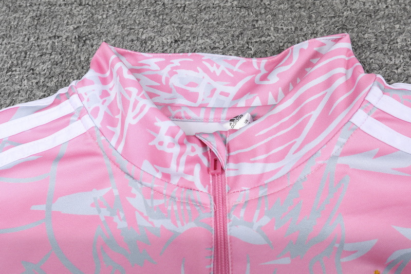 Real Madrid 23-24 Kids Long Sleeve Training Set Pink - SOCCERDEALSHOP