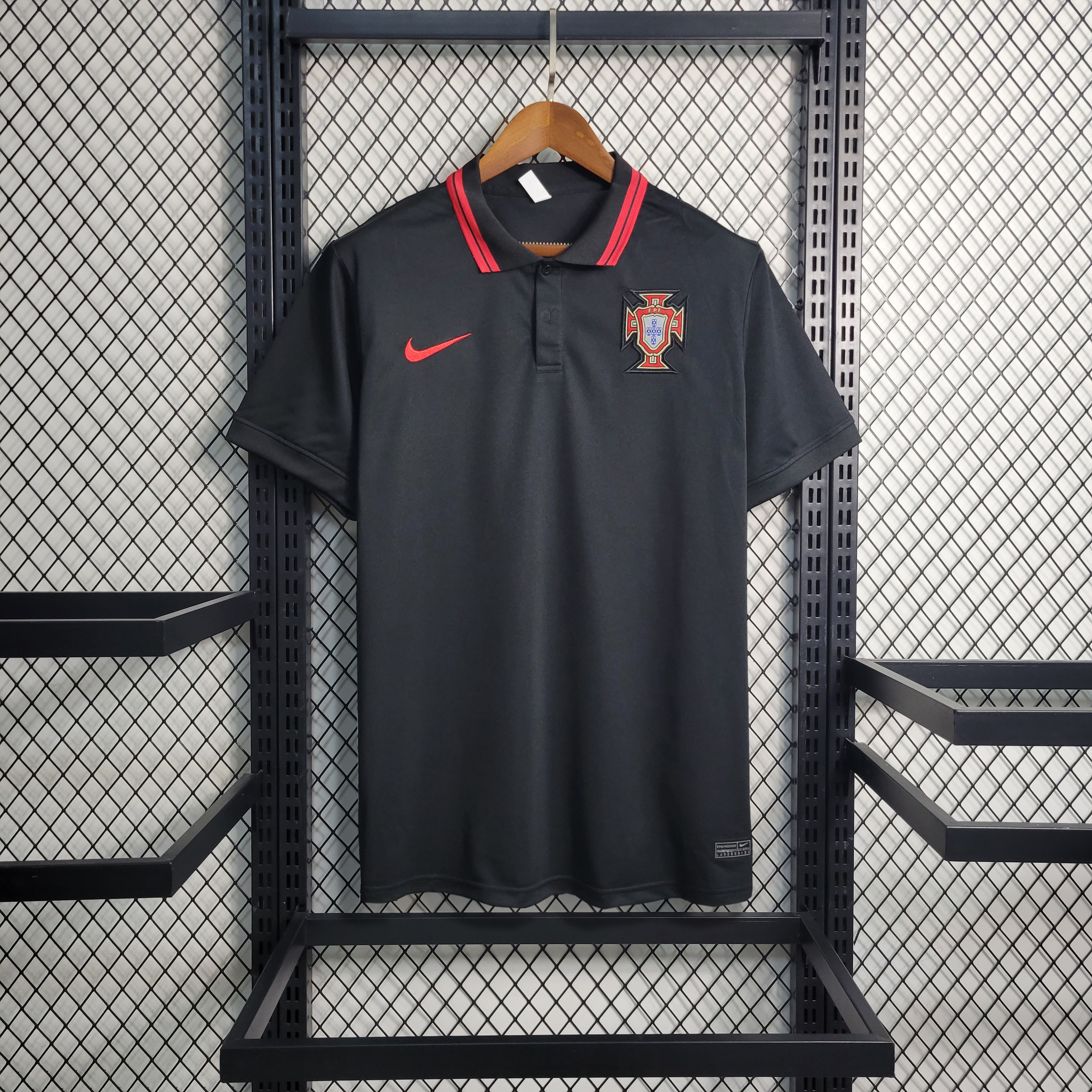 Portugal 23-24 Black Polo Shirt - SOCCERDEALSHOP