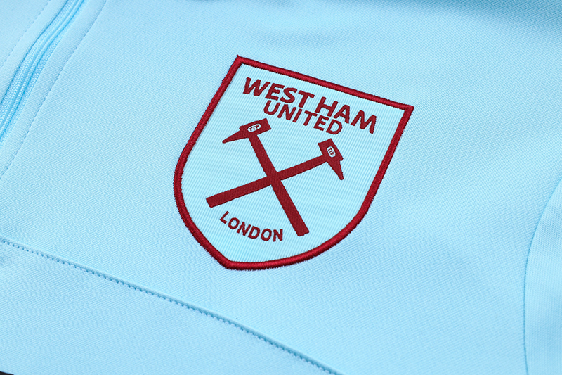 West Ham United 23-24 Long Sleeve Training Set -Light Blue - SOCCERDEALSHOP
