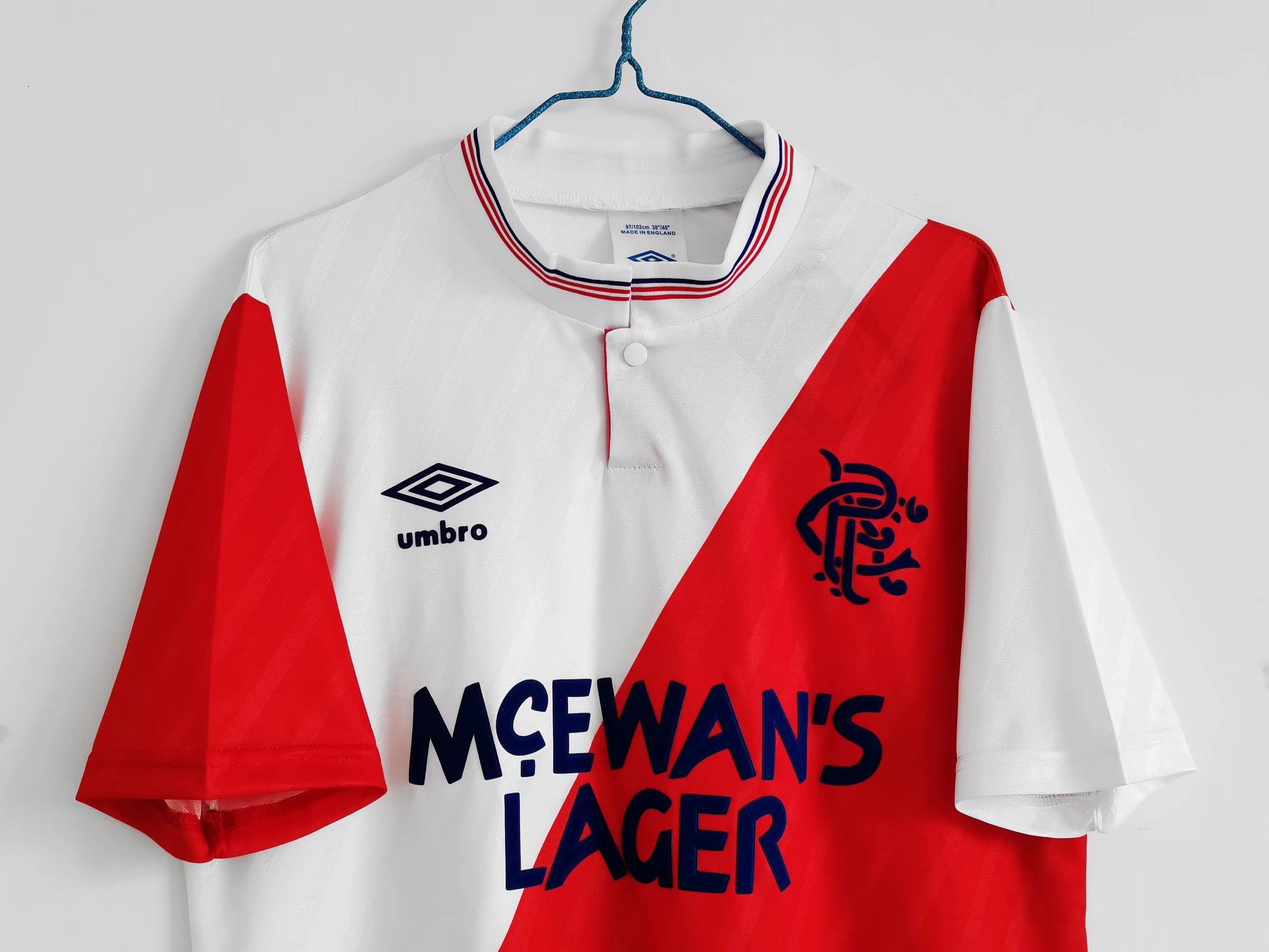 Retro Glasgow Rangers 1987-88 Away Stadium Jersey - SOCCERDEALSHOP